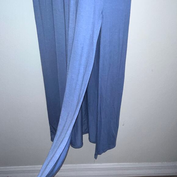 Olivia Rae Blue Maxi Slip Dress Women's Size Medium Blue Vacation Beachy - Picture 4 of 6